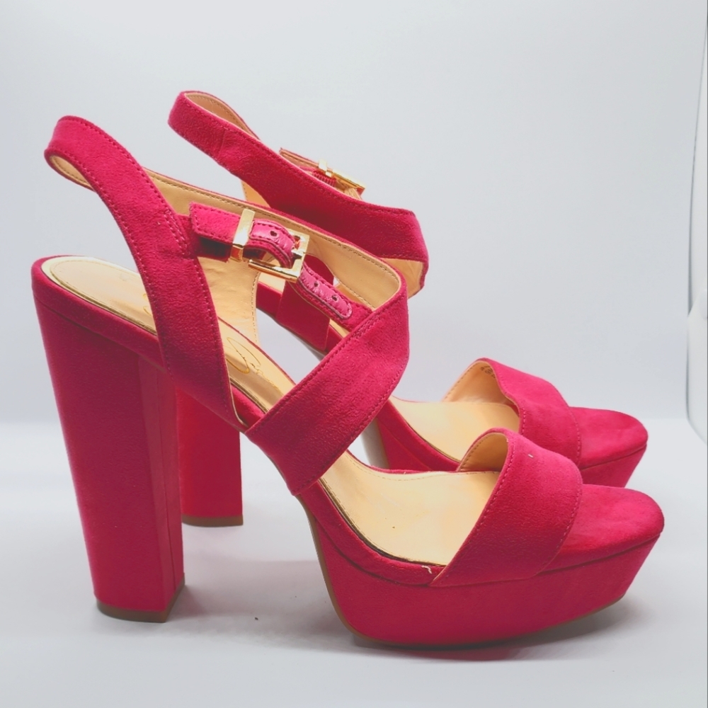 Hot Pink Jessica Simpson platform chunky heel size 9
